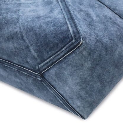 Loewe Puzzle Fold Tote Large Shoulder Bag Folding Suede Leather Navy — view 3