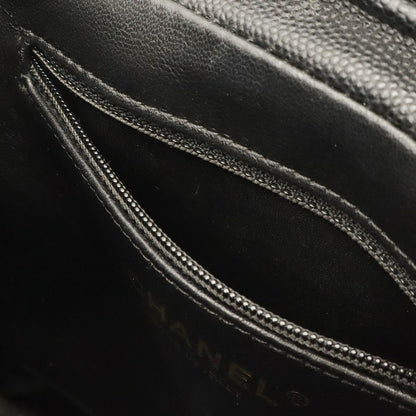 Chanel CC Filigree CC Logo Backpack Drawstring Caviar Leather Black Gold — view 8