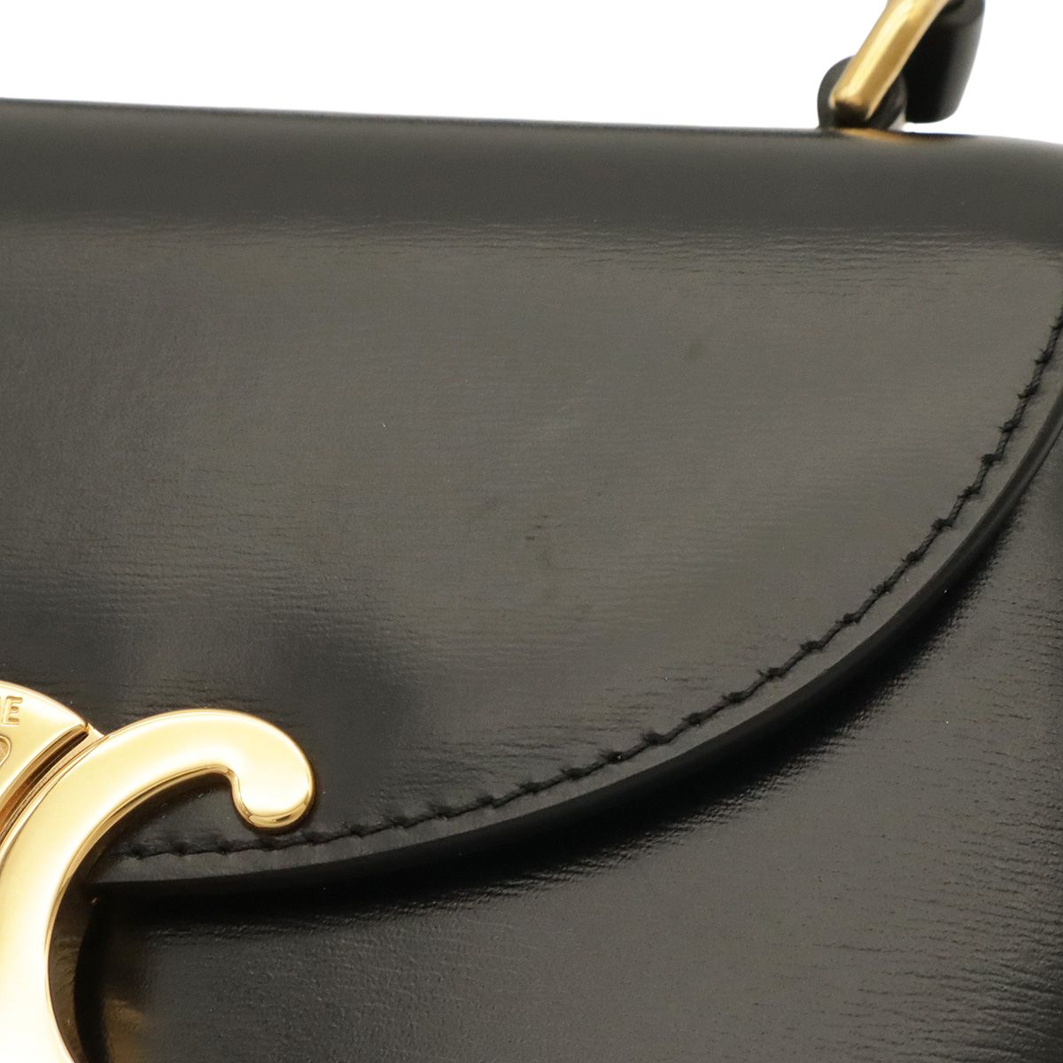 Celine Triomphe Mini Besace Clair Shoulder Bag Pochette Crossbody Calfskin — view 4