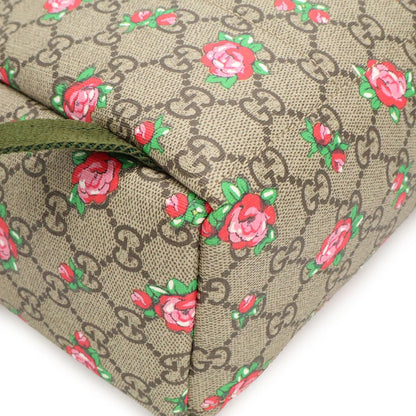 Gucci Children's GG Supreme Backpack Rose Print Floral Pattern Heart Leather — view 3