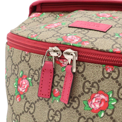 Gucci Children's GG Supreme Backpack Rose Print Floral Pattern Heart Leather — view 6