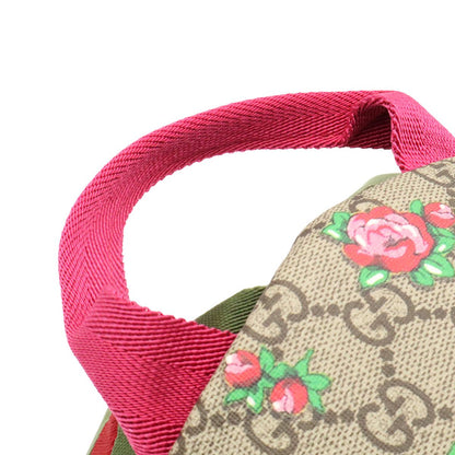 Gucci Children's GG Supreme Backpack Rose Print Floral Pattern Heart Leather — view 4