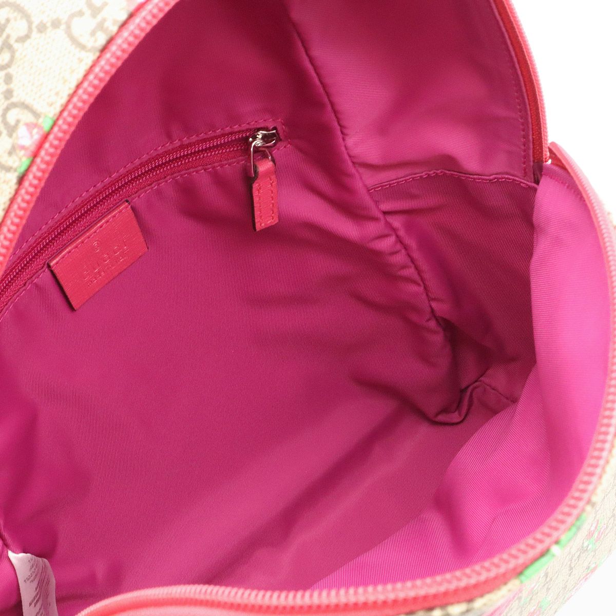 Gucci Children's GG Supreme Backpack Rose Print Floral Pattern Heart Leather — view 8