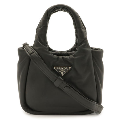 Prada Mini Bag 2-Way Crossbody Nappa Leather Nero Black Silver