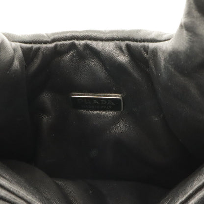 Prada Mini Bag 2-Way Crossbody Nappa Leather Nero Black Silver — view 8