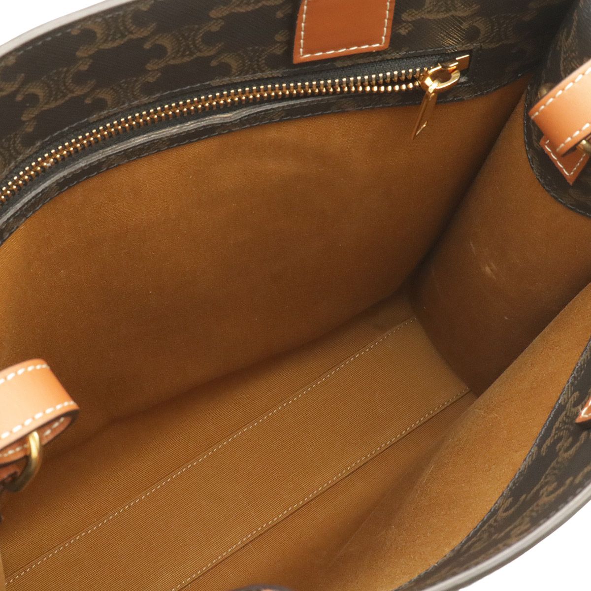 Celine Small Vertical Cabas Tote 2-Way Shoulder Bag Triomphe Canvas Leather — view 6