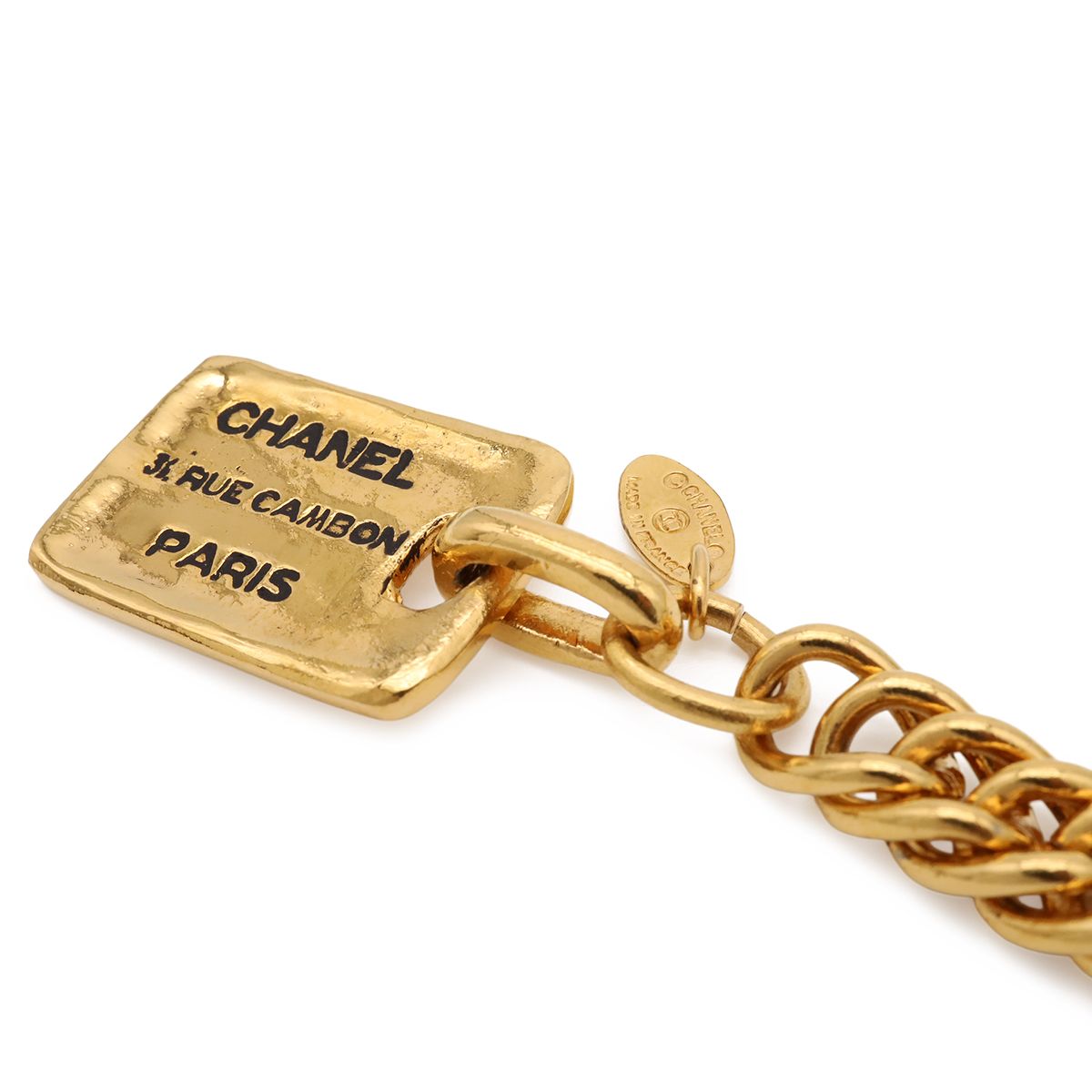 Chanel Cambon Line Medal Chain Belt Gold Plated Necklace — view 5