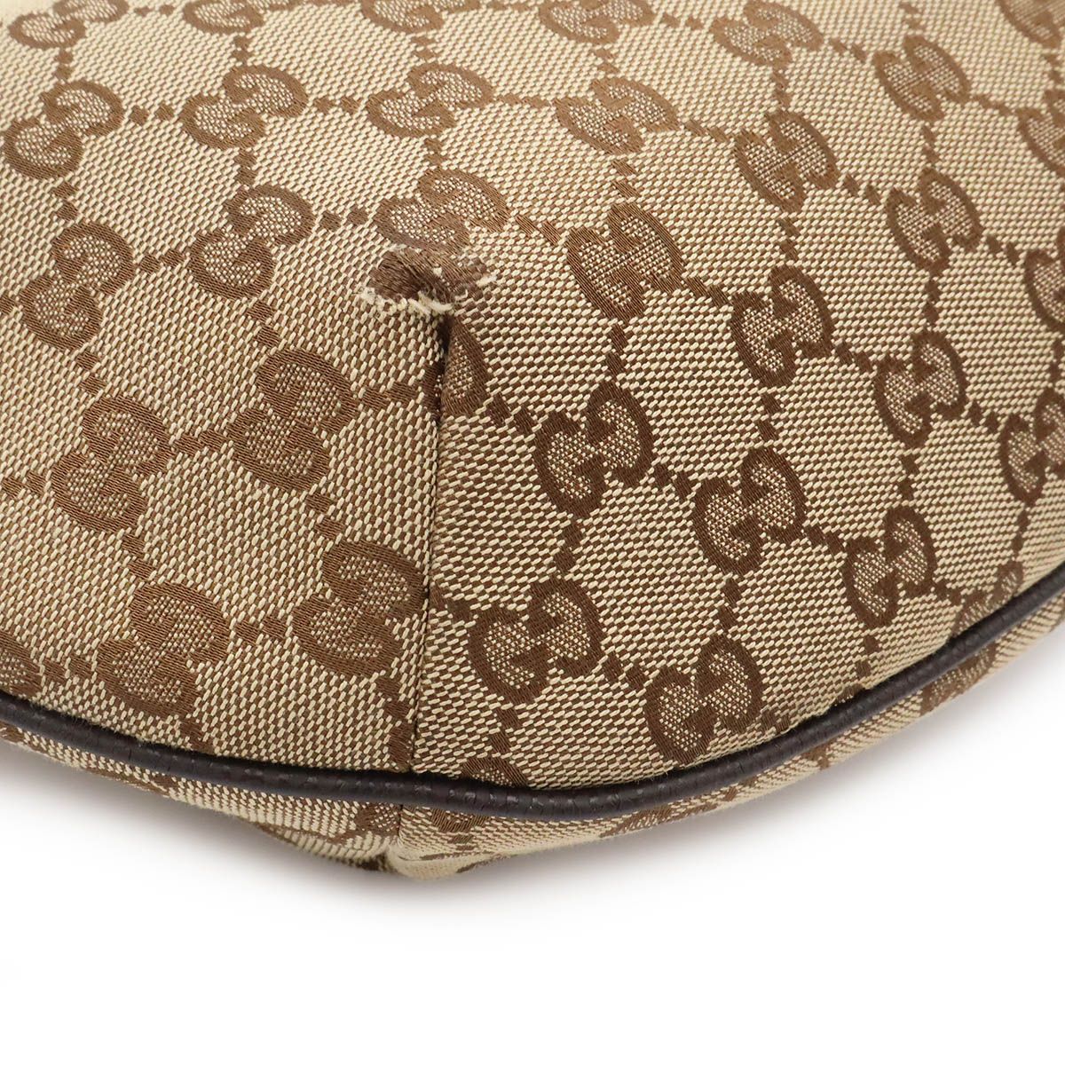 Gucci GG Canvas Sherry Line Shoulder Bag Crossbody Leather Khaki Beige Brown — view 3
