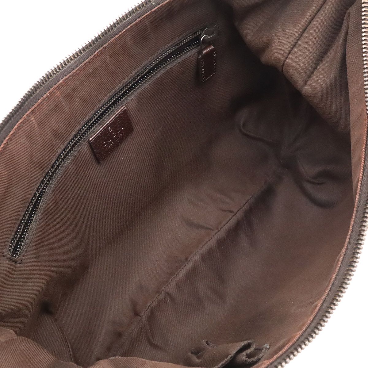 Gucci GG Canvas Sherry Line Shoulder Bag Crossbody Leather Khaki Beige Brown — view 5