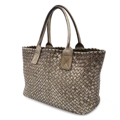 Bottega Veneta Ve Int Ciato Cabas PM Tote Metallic Leather Silver Gold — view 2