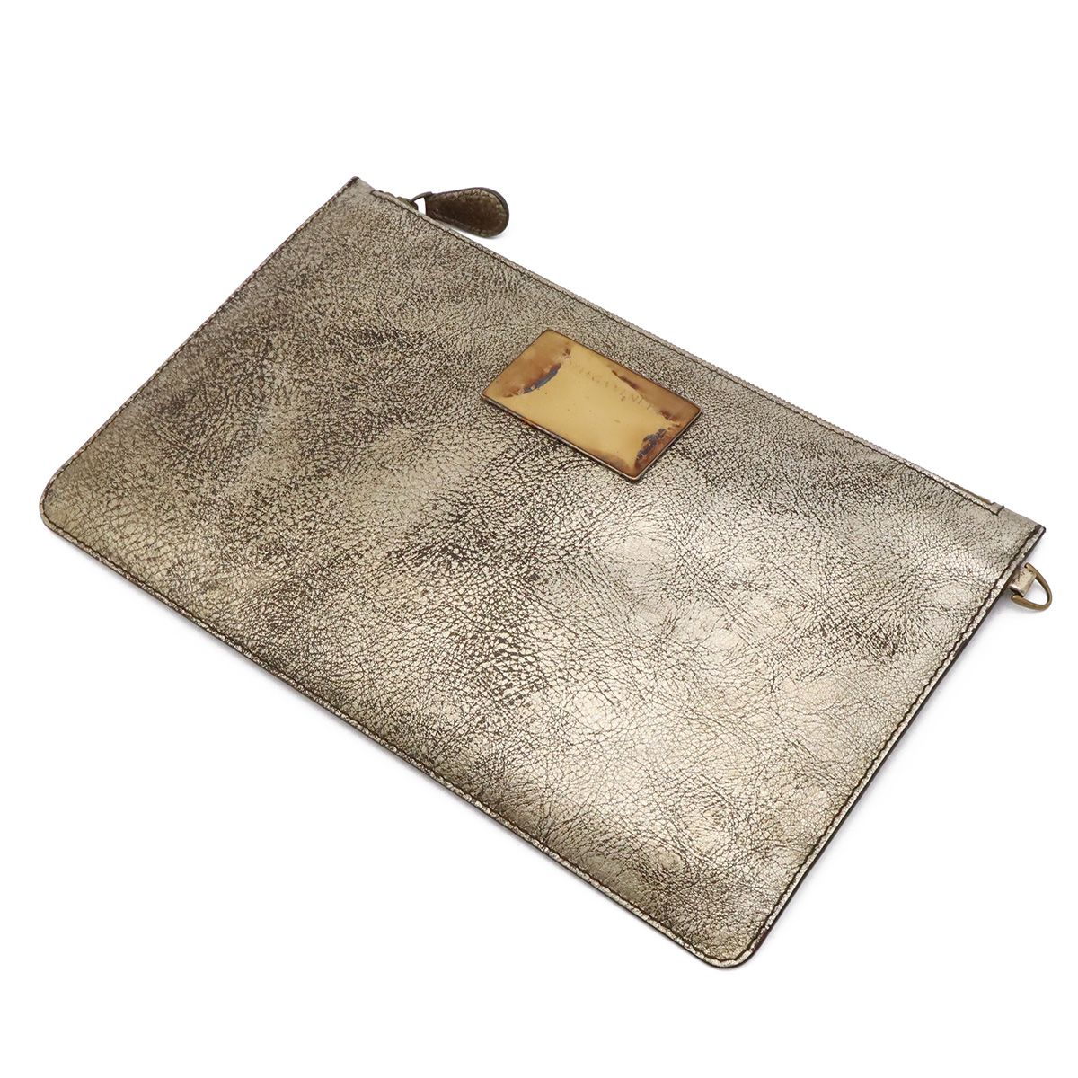 Bottega Veneta Ve Int Ciato Cabas PM Tote Metallic Leather Silver Gold — view 8
