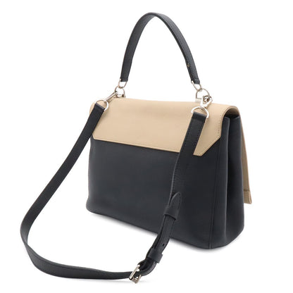 Louis Vuitton Lockme Cartable 2-Way Shoulder Bag Leather Vanille Noir Beige — view 2