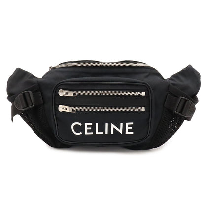 Celine Medium Trekking Belt Bag Logo Crossbody Nylon Black White