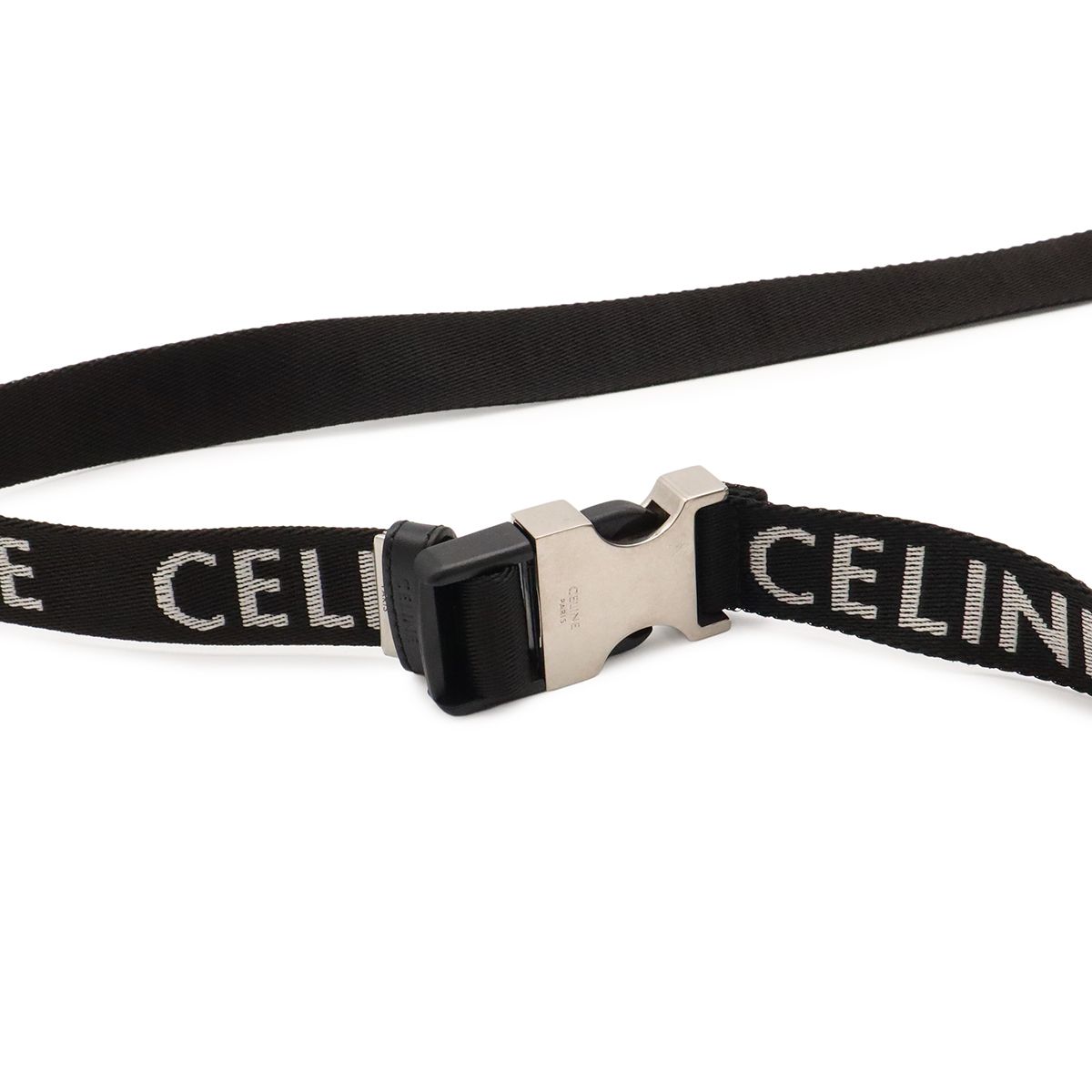 Celine Medium Trekking Belt Bag Logo Crossbody Nylon Black White — view 4