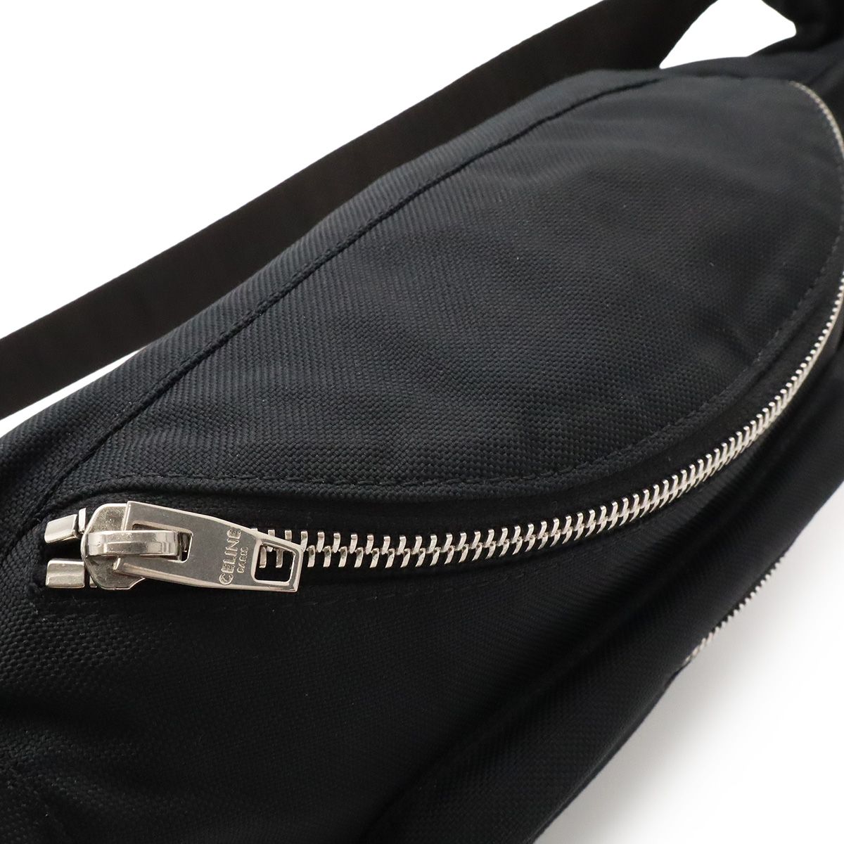 Celine Medium Trekking Belt Bag Logo Crossbody Nylon Black White — view 6