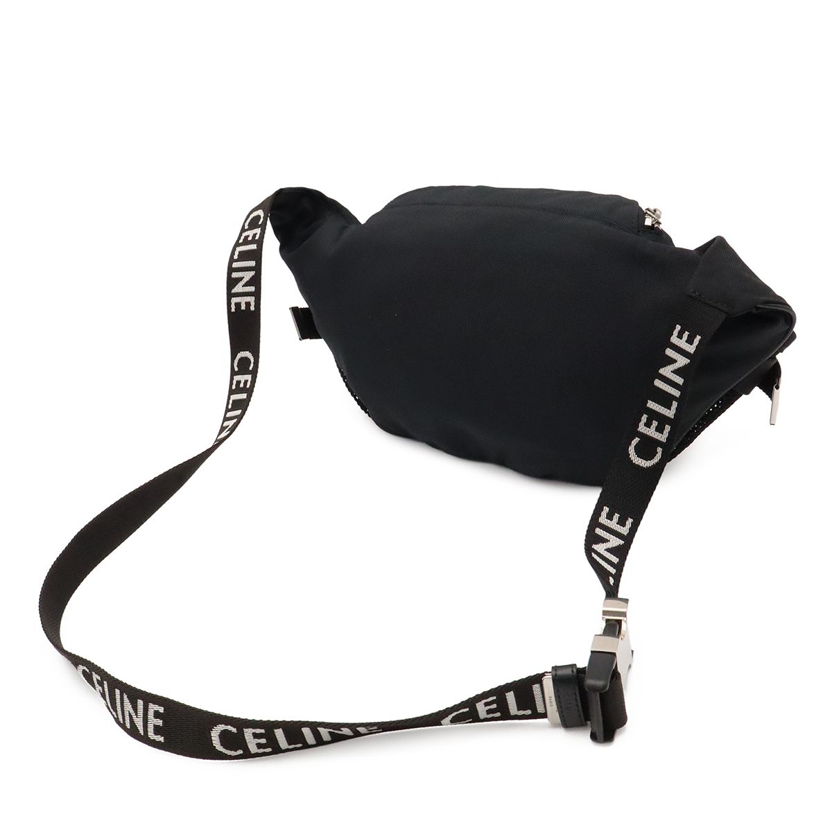 Celine Medium Trekking Belt Bag Logo Crossbody Nylon Black White — view 2