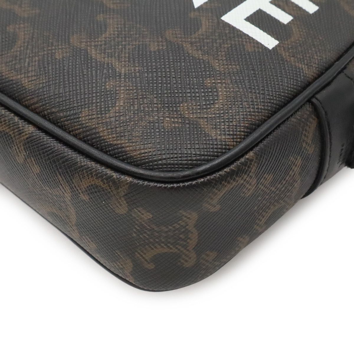 Celine Triomphe Mini Messenger Shoulder Bag Pochette Crossbody Canvas Leather — view 3