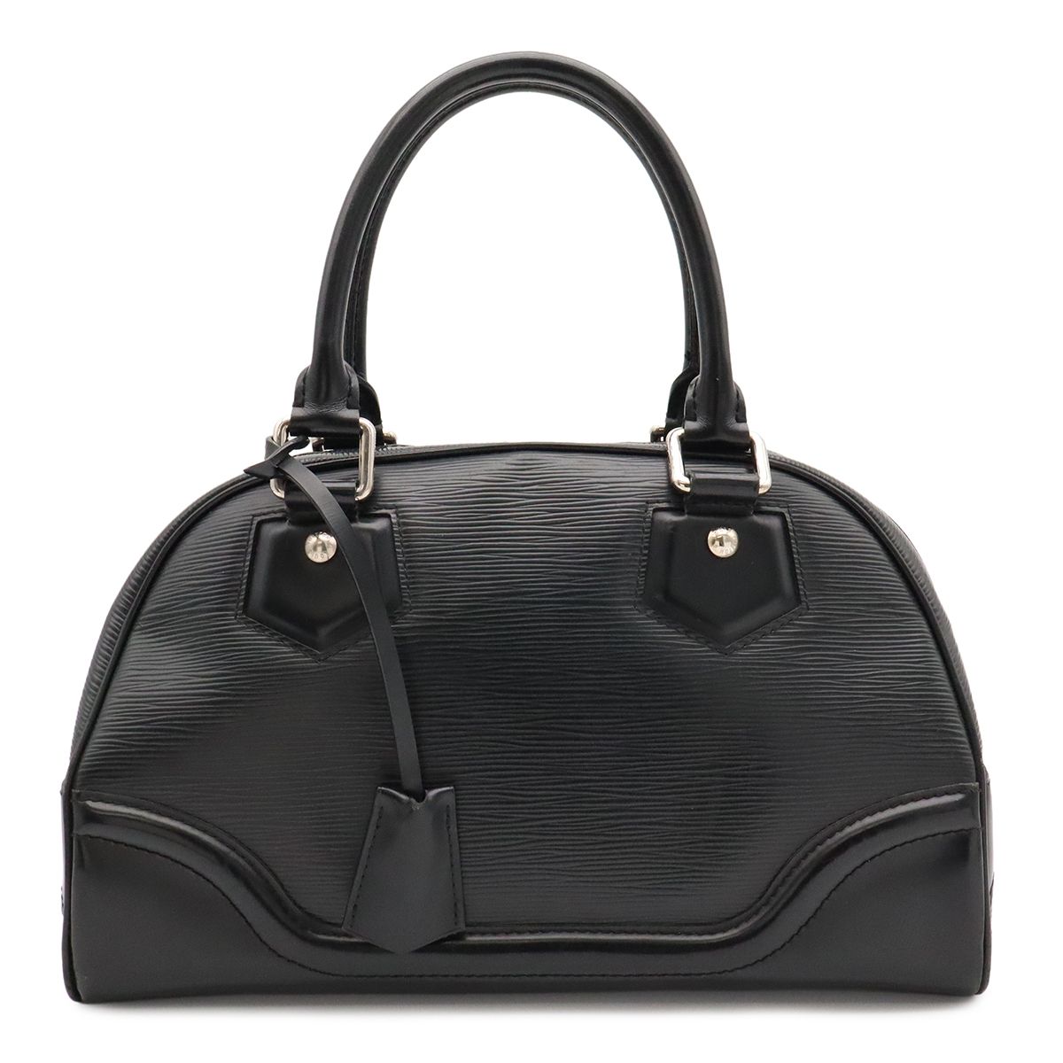 Louis Vuitton Epi Bowling Montaigne PM Mini Boston Bag Leather Noir Black