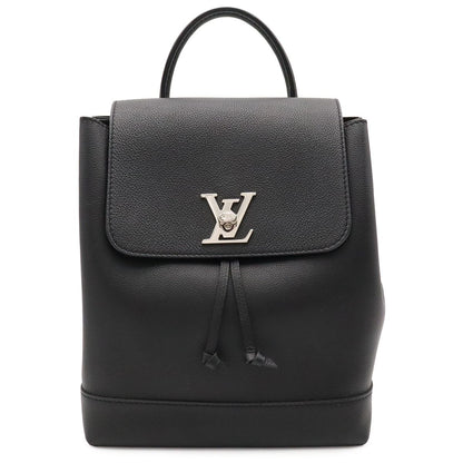 Louis Vuitton Lockme Backpack Turnlock Calfskin Noir Black Silver