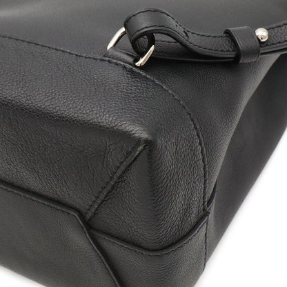 Louis Vuitton Lockme Backpack Turnlock Calfskin Noir Black Silver — view 3