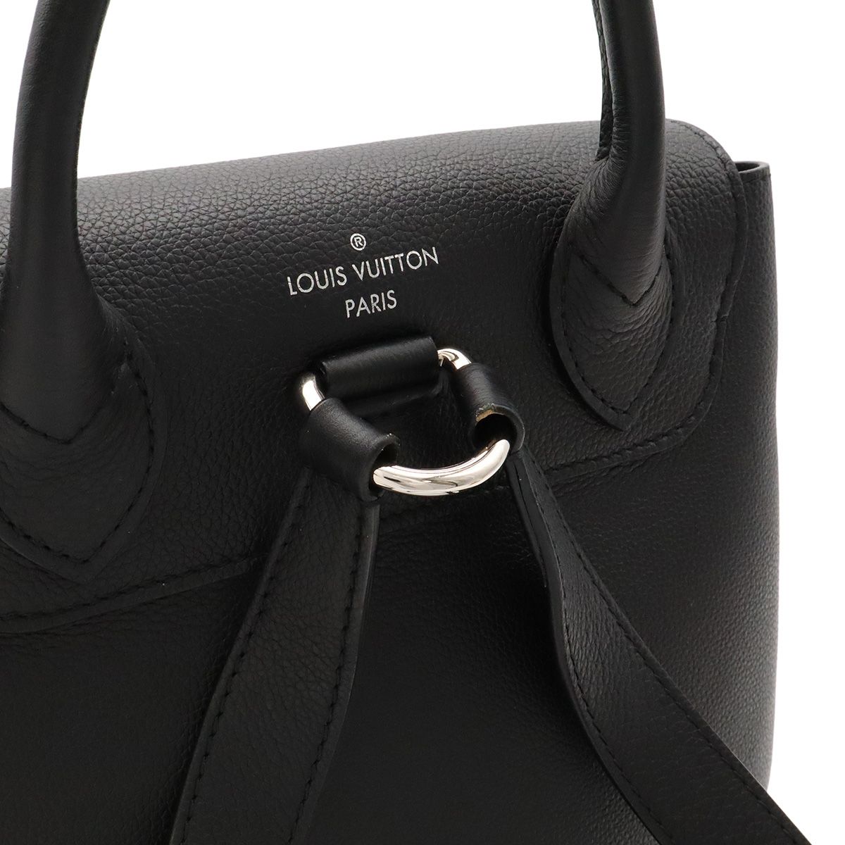 Louis Vuitton Lockme Backpack Turnlock Calfskin Noir Black Silver — view 6