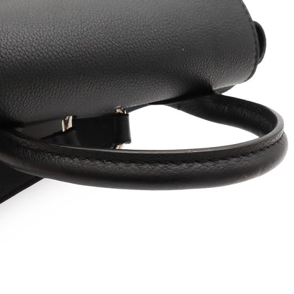 Louis Vuitton Lockme Backpack Turnlock Calfskin Noir Black Silver — view 4