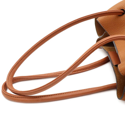 Loewe Flamenco Knot Tote Small Shoulder Calfskin Brown — view 4