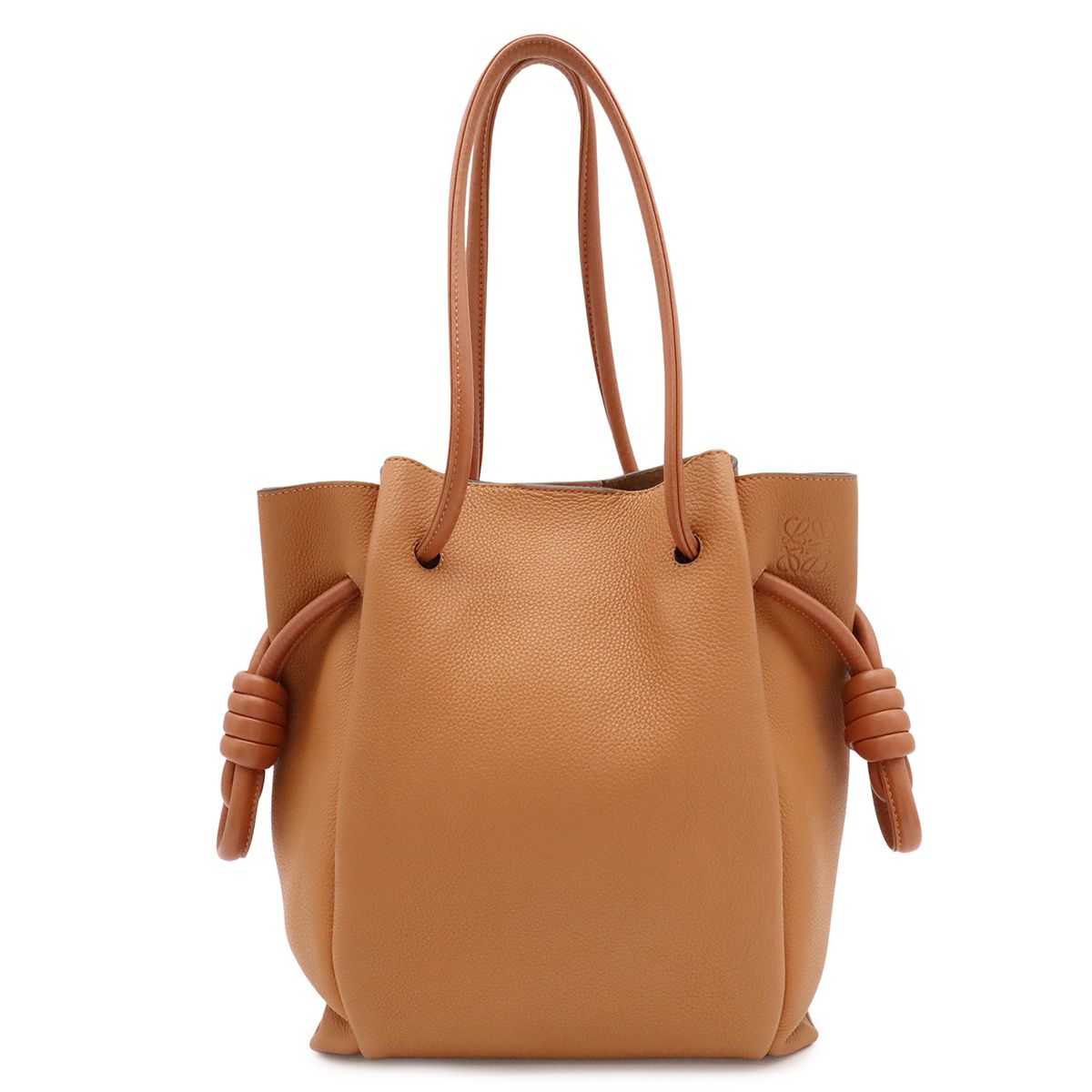 Loewe Flamenco Knot Tote Small Shoulder Calfskin Brown