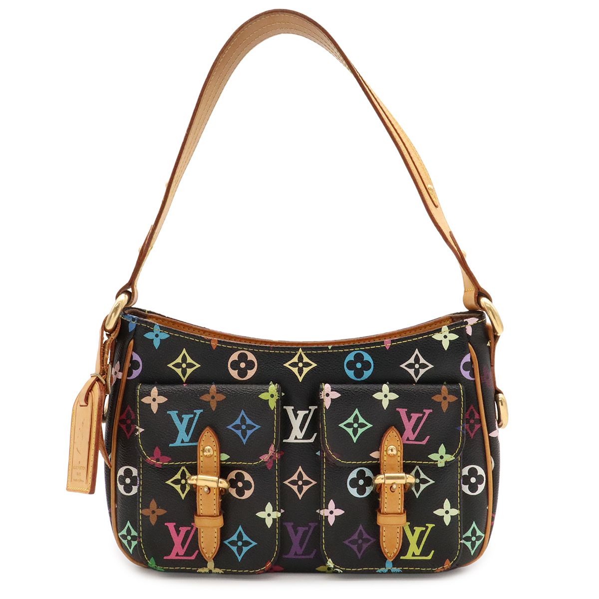 Louis Vuitton Monogram Multicolor Lodge PM Shoulder Bag Noir Black