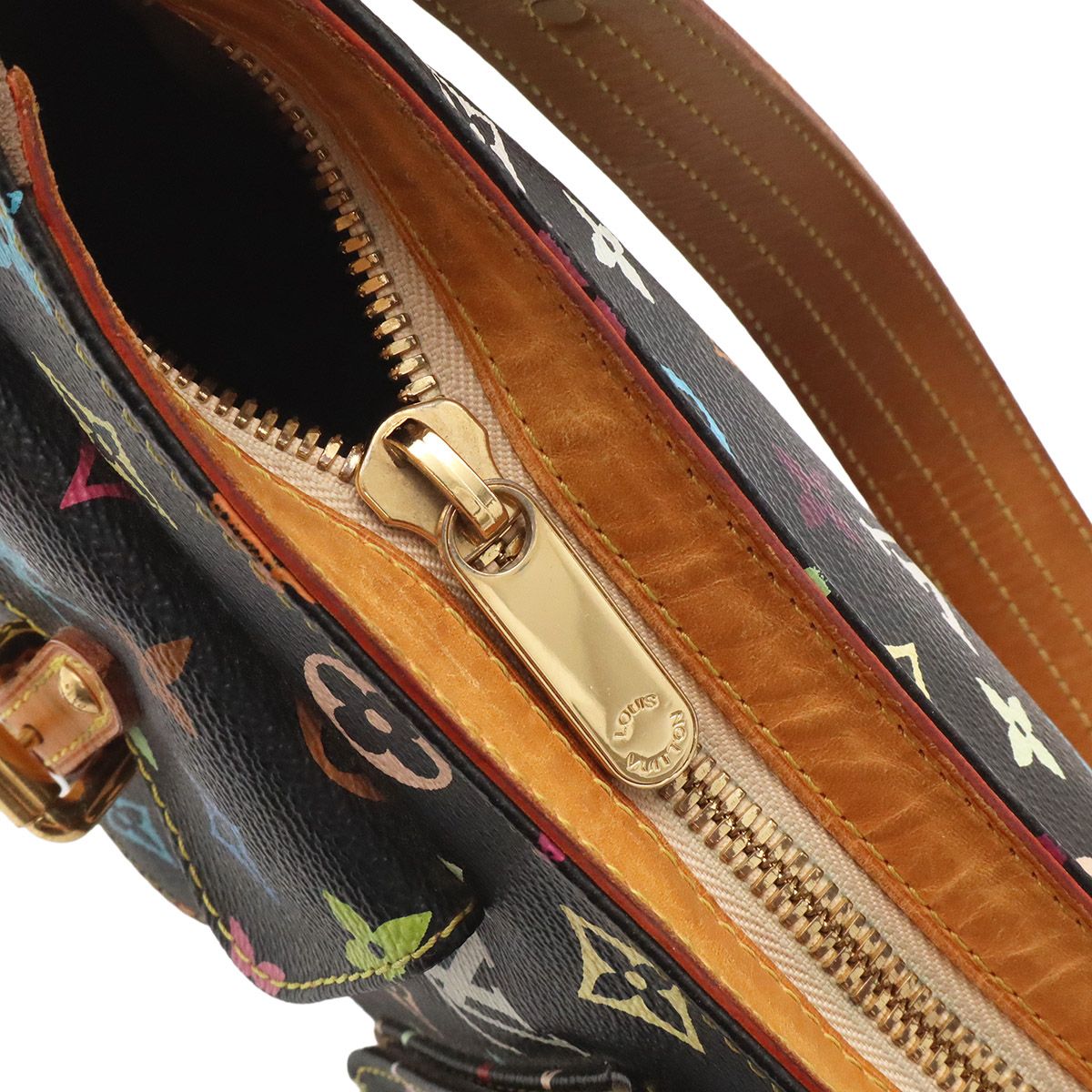 Louis Vuitton Monogram Multicolor Lodge PM Shoulder Bag Noir Black — view 5