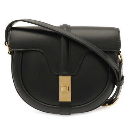 Celine Small Besace 16 Saise Shoulder Bag Pochette Crossbody Calfskin Black Gold