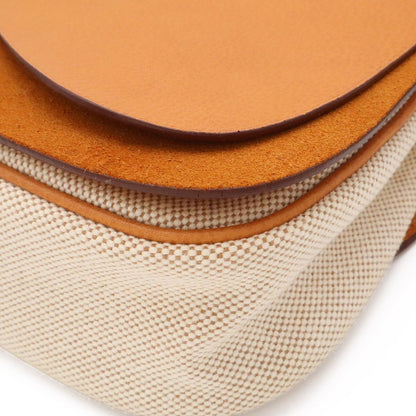 Hermes Sac Colorado PM Shoulder Bag Toile H Leather Ivory Brown — view 3