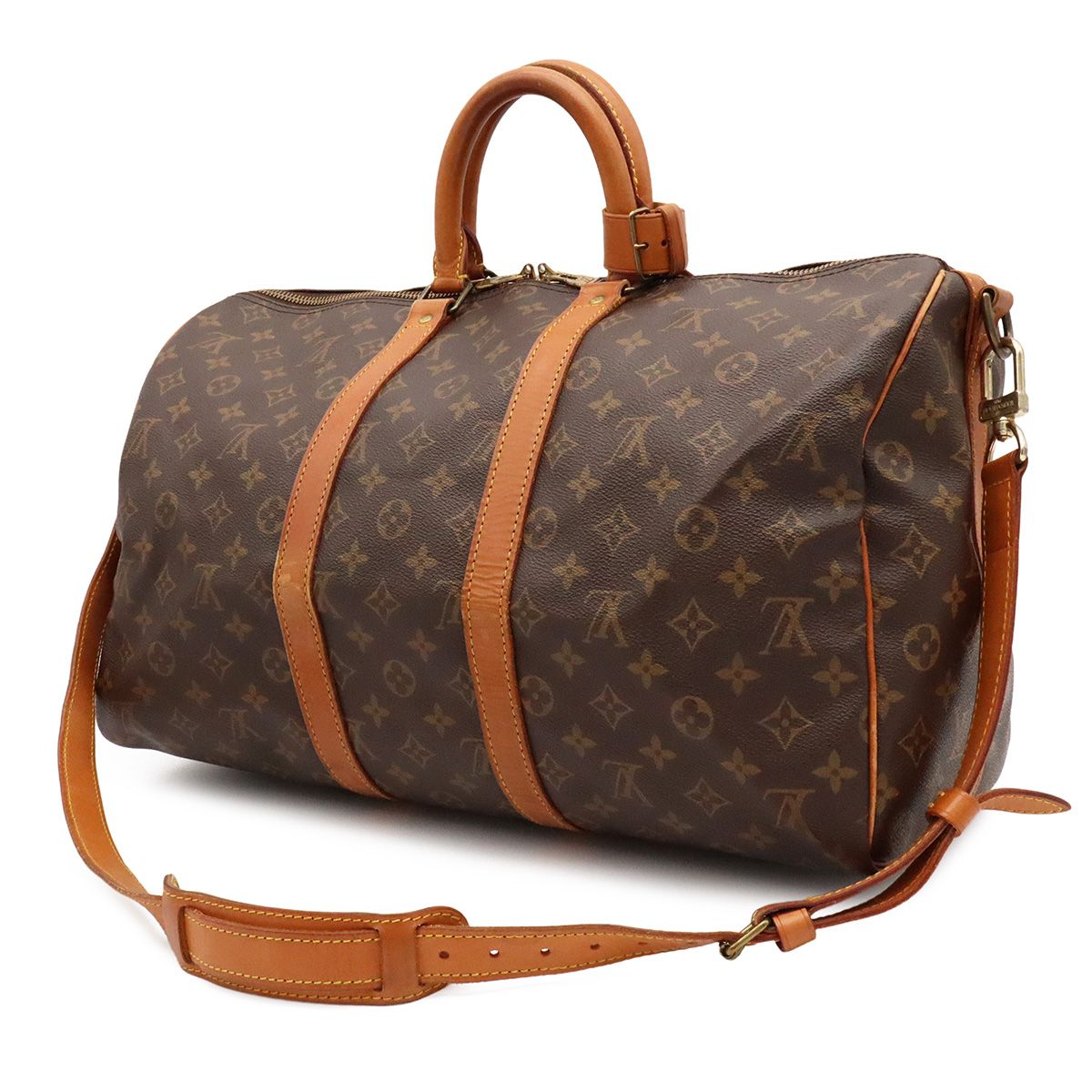 Louis Vuitton Monogram Keepall Bandouliere 45 Boston Bag Purse 2-Way — view 2