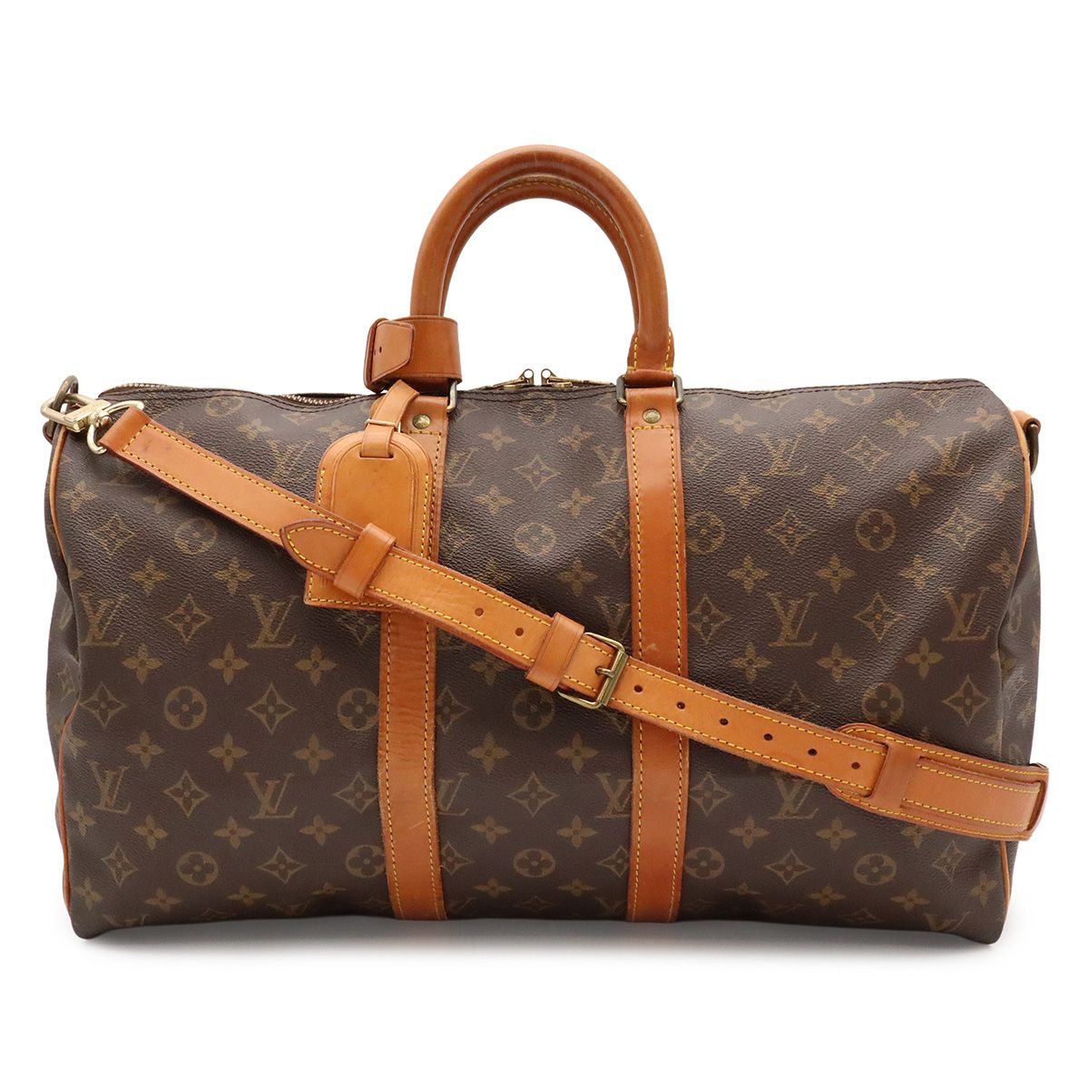 Louis Vuitton Monogram Keepall Bandouliere 45 Boston Bag Purse 2-Way