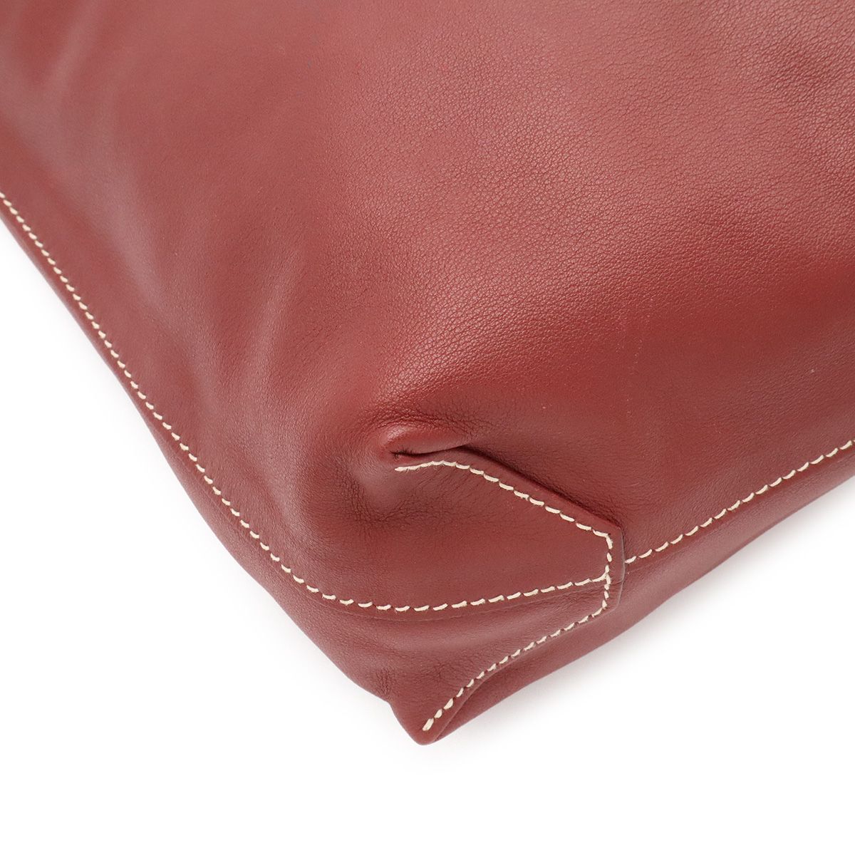 Hermes Double Sens 28 Tote Reversible Veau Sikkim Leather Rouge Ash — view 3
