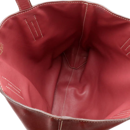 Hermes Double Sens 28 Tote Reversible Veau Sikkim Leather Rouge Ash — view 7