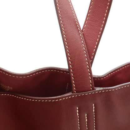 Hermes Double Sens 28 Tote Reversible Veau Sikkim Leather Rouge Ash — view 6