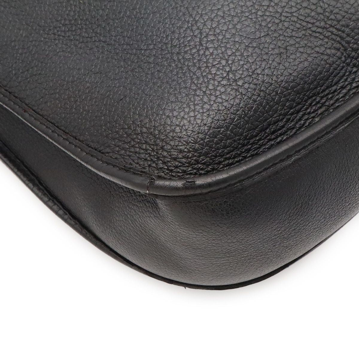Hermes Evelyne I 1 GM Shoulder Bag Togo Leather Black Gold — view 3