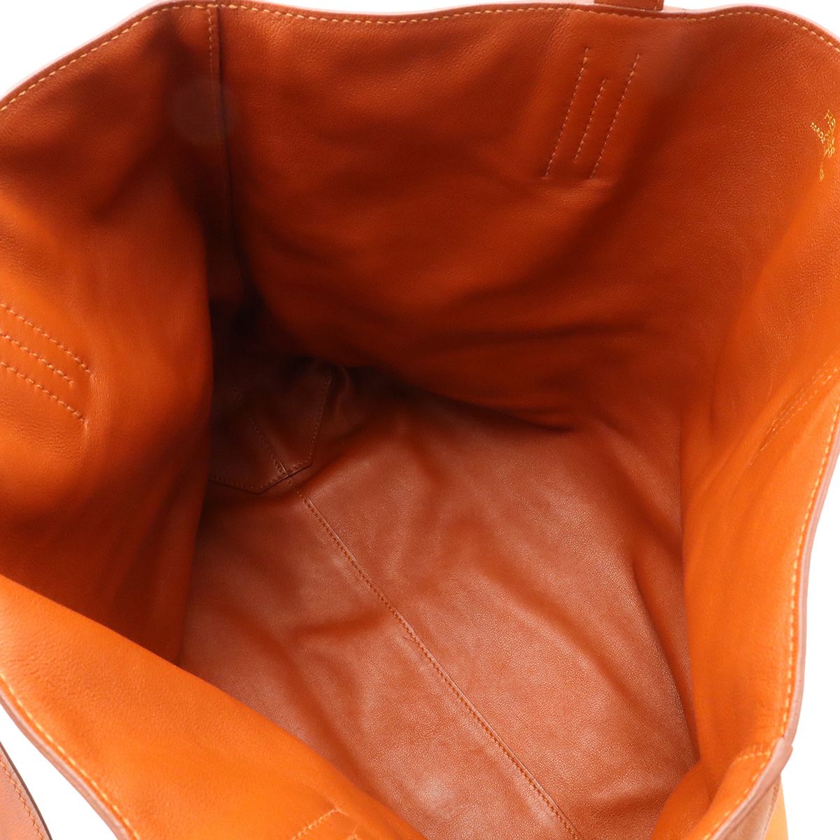 Hermes Double Sens 36 Tote Shoulder Bag Reversible Horse Pattern Veau Sikkim — view 7