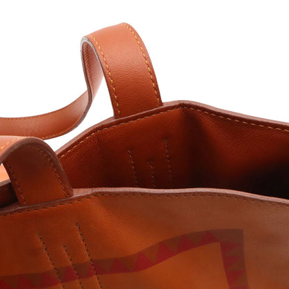 Hermes Double Sens 36 Tote Shoulder Bag Reversible Horse Pattern Veau Sikkim — view 6