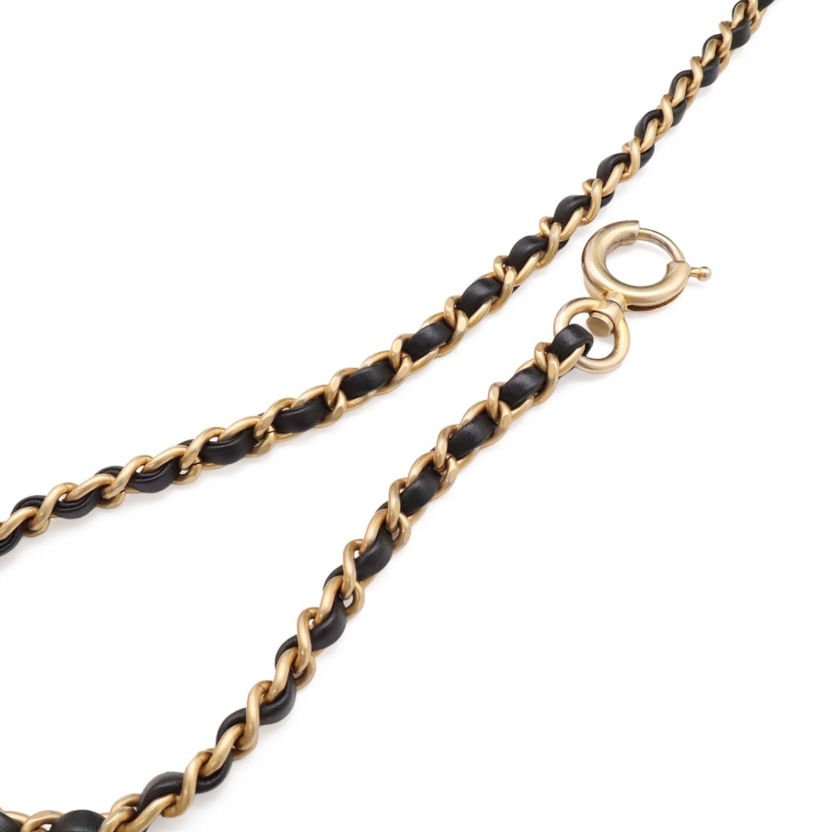Chanel Coco Pleats CC Logo Chain Shoulder Bag Drawstring Sparkle Leather Black — view 5