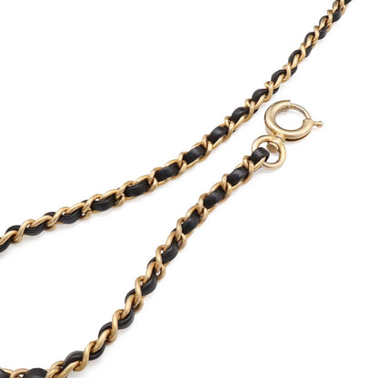 Chanel Coco Pleats CC Logo Chain Shoulder Bag Drawstring Sparkle Leather Black — view 5