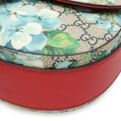 Gucci GG Blooms Supreme Shoulder Bag Pochette Crossbody Beige Blue Multicolor — view 3
