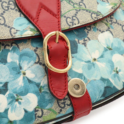 Gucci GG Blooms Supreme Shoulder Bag Pochette Crossbody Beige Blue Multicolor — view 5