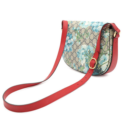 Gucci GG Blooms Supreme Shoulder Bag Pochette Crossbody Beige Blue Multicolor — view 2
