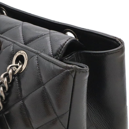 Chanel Boy Quilted CC Logo Chain Shoulder Bag Tote Leather Black — view 7