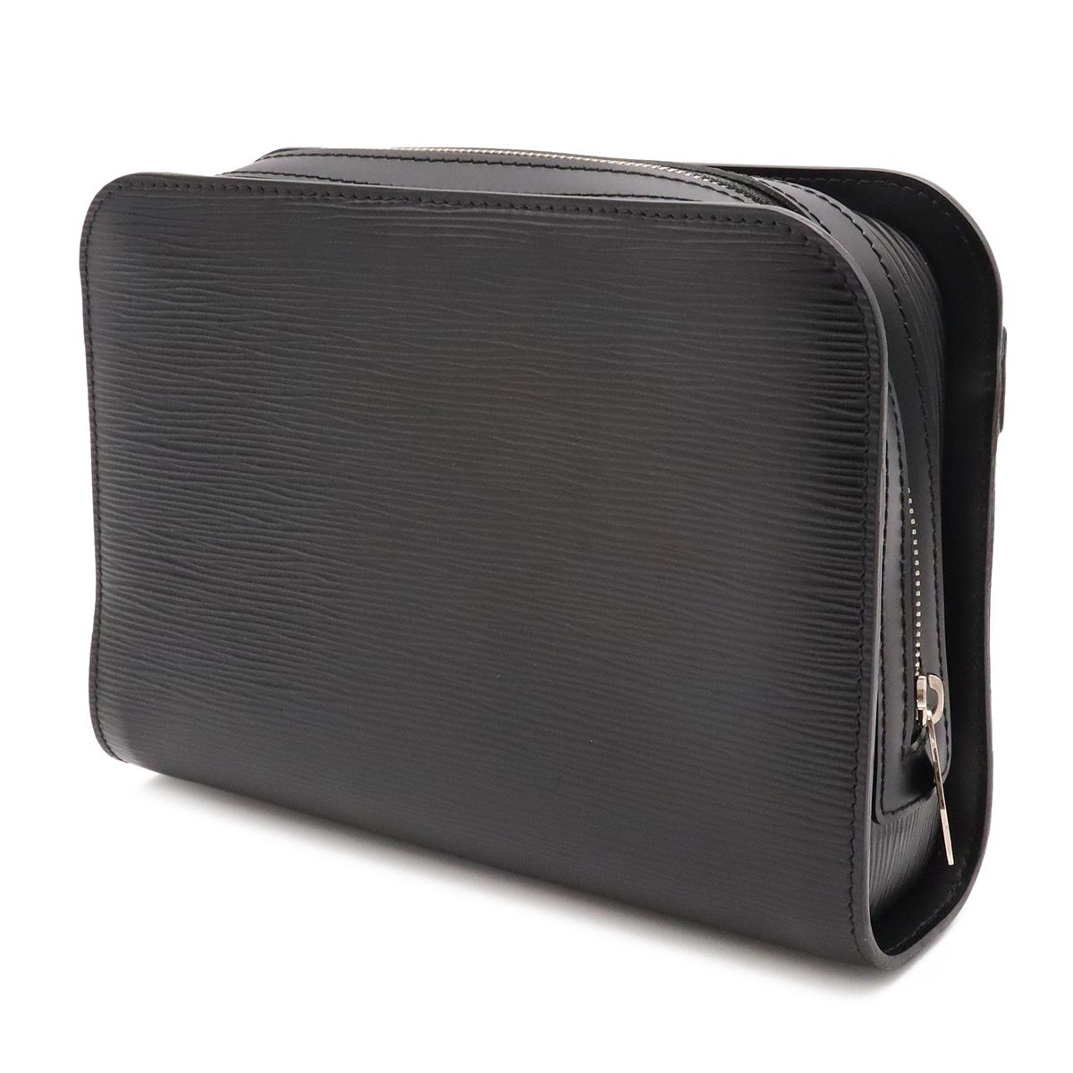 Louis Vuitton Epi Hoche Clutch Leather Noir Black Silver — view 2