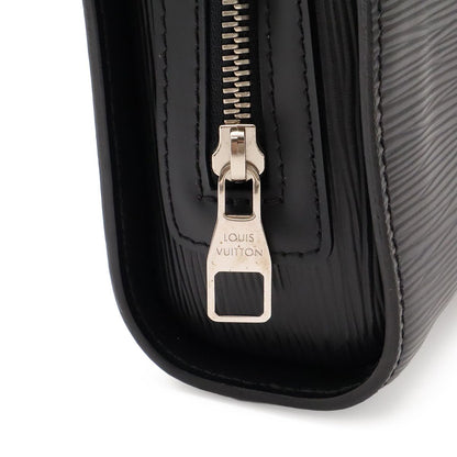 Louis Vuitton Epi Hoche Clutch Leather Noir Black Silver — view 4