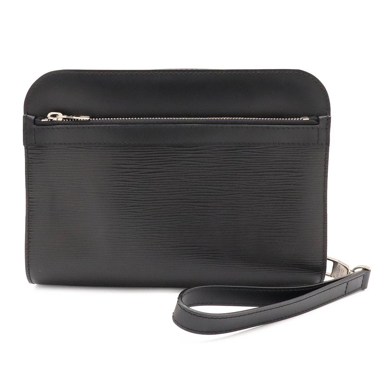 Louis Vuitton Epi Hoche Clutch Leather Noir Black Silver