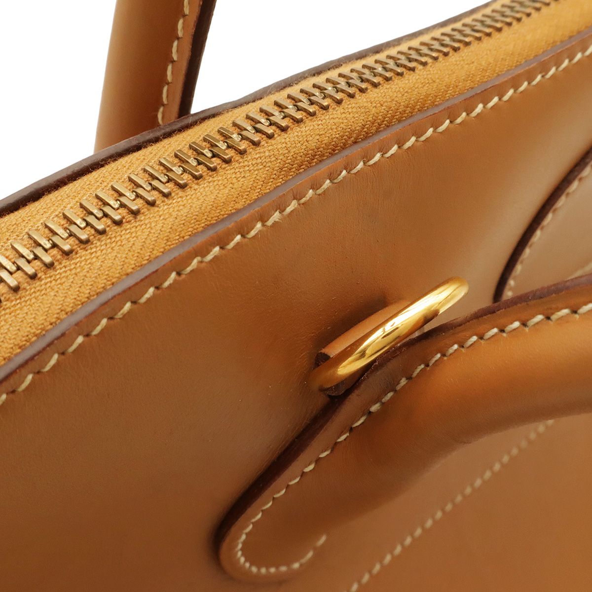 Hermes Bolide 35 2-Way Shoulder Bag Leather Brown Gold — view 4
